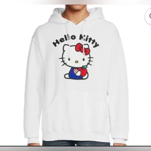 Sanrio Hello Kitty White Graphic Hoodie - Picture 2 of 7
